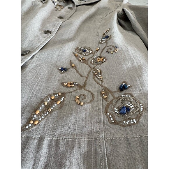 Embroidered blazer By Nordstrom Women’s Tab Private Label Sz Large - Picture 11 of 11